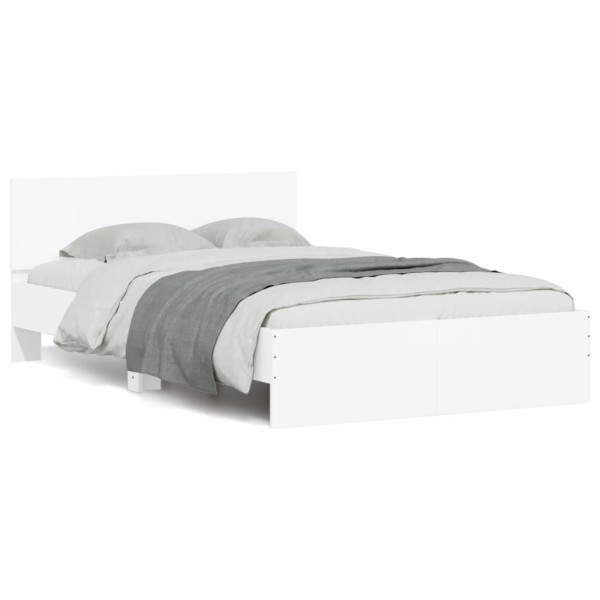 Estructura de cama con cabecero blanca 135x190 cm Estructura de cama con cabecero blanca 135x190 cm