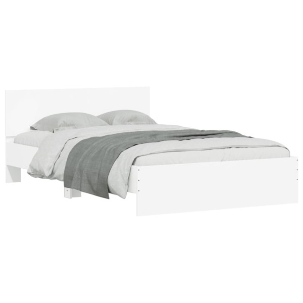 Estructura de cama con cabecero blanca 135x190 cm Estructura de cama con cabecero blanca 135x190 cm
