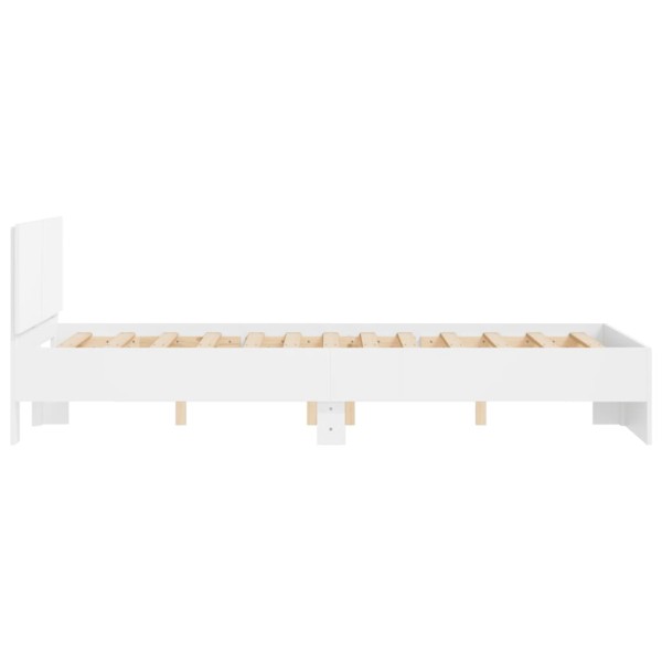 Estructura de cama con cabecero blanca 135x190 cm Estructura de cama con cabecero blanca 135x190 cm