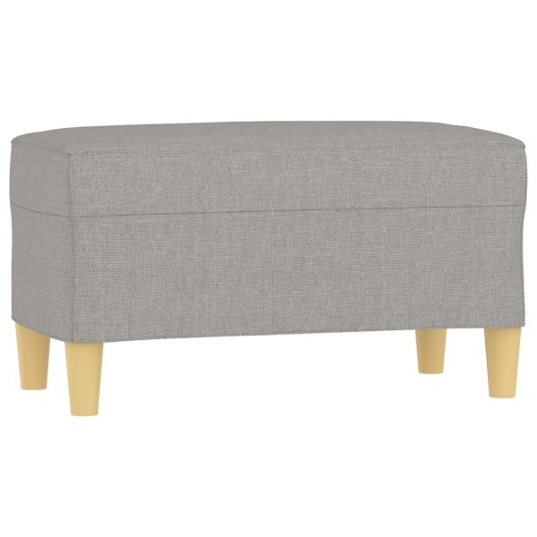 Banco de tela gris claro 70x35x41 cm Banco de tela gris claro 70x35x41 cm