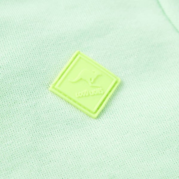 Sudadera para niños con capucha y cremallera verde brillante 116 Sudadera para niños con capucha y cremallera verde brillante 116