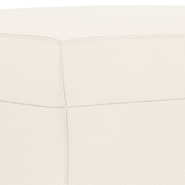 Banco de cuero sintético color crema 70x35x41 cm Banco de cuero sintético color crema 70x35x41 cm