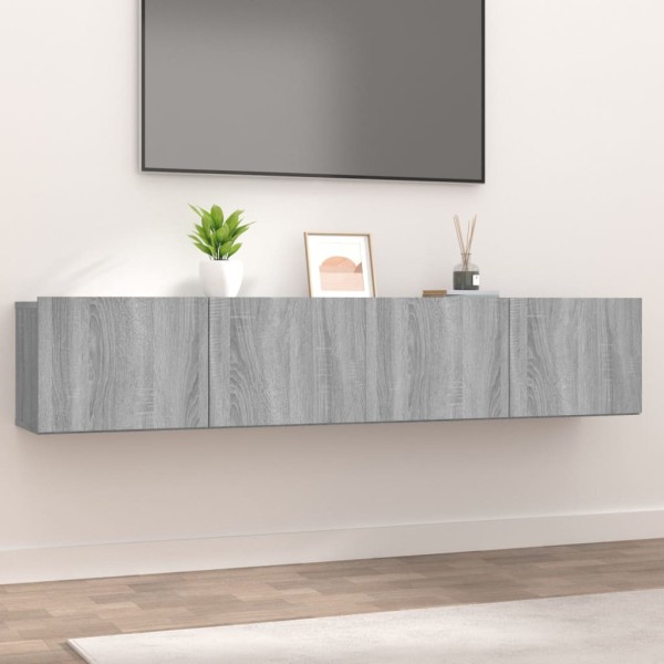 Muebles TV 2 uds madera contrachapada gris Sonoma 80x30x30 cm Muebles TV 2 uds madera contrachapada gris Sonoma 80x30x30 cm