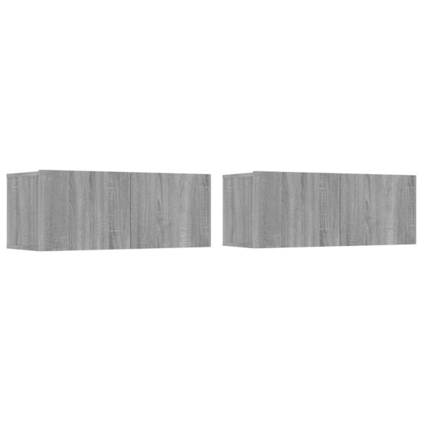 Muebles TV 2 uds madera contrachapada gris Sonoma 80x30x30 cm Muebles TV 2 uds madera contrachapada gris Sonoma 80x30x30 cm