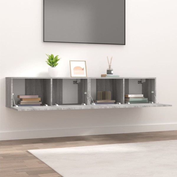 Muebles TV 2 uds madera contrachapada gris Sonoma 80x30x30 cm Muebles TV 2 uds madera contrachapada gris Sonoma 80x30x30 cm