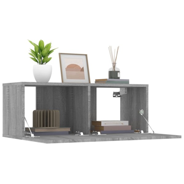 Muebles TV 2 uds madera contrachapada gris Sonoma 80x30x30 cm Muebles TV 2 uds madera contrachapada gris Sonoma 80x30x30 cm