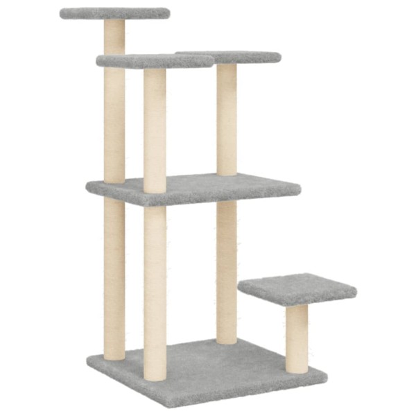 Postes rascadores para gatos con plataformas gris claro 98,5 cm Postes rascadores para gatos con plataformas gris claro 98,5 cm