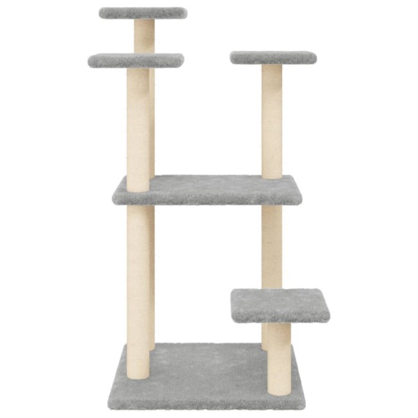 Postes rascadores para gatos con plataformas gris claro 98,5 cm Postes rascadores para gatos con plataformas gris claro 98,5 cm