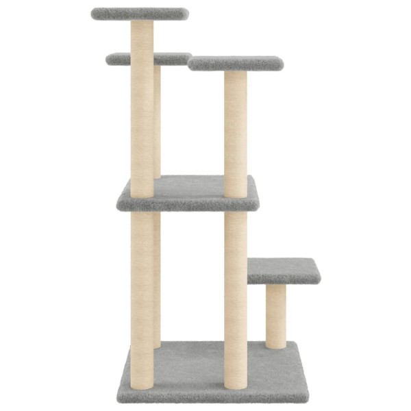 Postes rascadores para gatos con plataformas gris claro 98,5 cm Postes rascadores para gatos con plataformas gris claro 98,5 cm