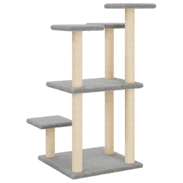 Postes rascadores para gatos con plataformas gris claro 98,5 cm Postes rascadores para gatos con plataformas gris claro 98,5 cm