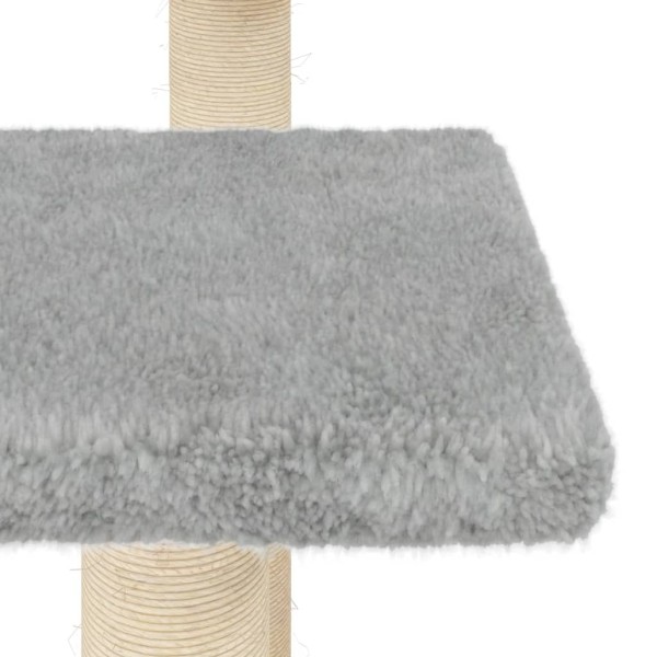 Postes rascadores para gatos con plataformas gris claro 98,5 cm Postes rascadores para gatos con plataformas gris claro 98,5 cm