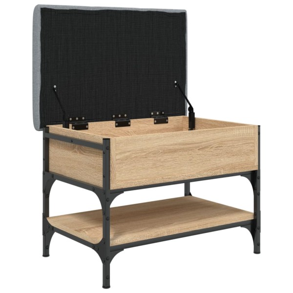 Banco zapatero madera de ingeniería roble Sonoma 62x42x45 cm Banco zapatero madera de ingeniería roble Sonoma 62x42x45 cm