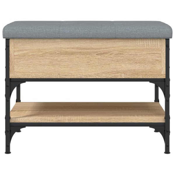 Banco zapatero madera de ingeniería roble Sonoma 62x42x45 cm Banco zapatero madera de ingeniería roble Sonoma 62x42x45 cm