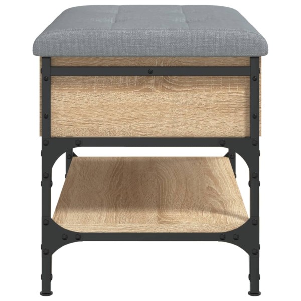 Banco zapatero madera de ingeniería roble Sonoma 62x42x45 cm Banco zapatero madera de ingeniería roble Sonoma 62x42x45 cm