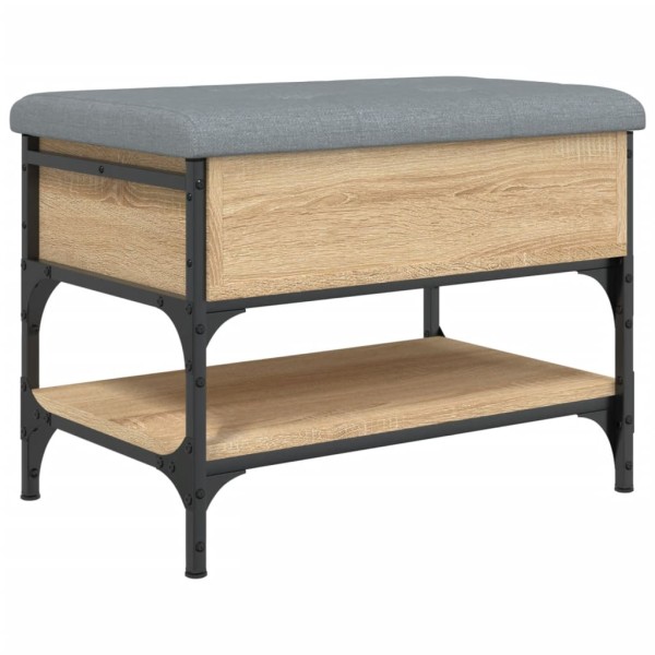 Banco zapatero madera de ingeniería roble Sonoma 62x42x45 cm Banco zapatero madera de ingeniería roble Sonoma 62x42x45 cm