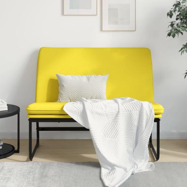 Banco de tela amarillo claro 100x75x76 cm Banco de tela amarillo claro 100x75x76 cm