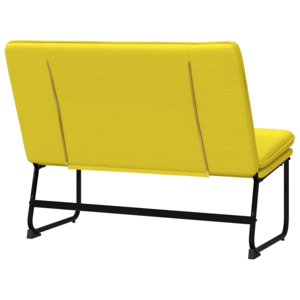 Banco de tela amarillo claro 100x75x76 cm Banco de tela amarillo claro 100x75x76 cm