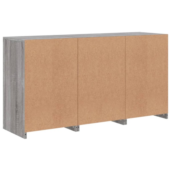 Aparador con luces LED gris Sonoma 123x37x67 cm Aparador con luces LED gris Sonoma 123x37x67 cm