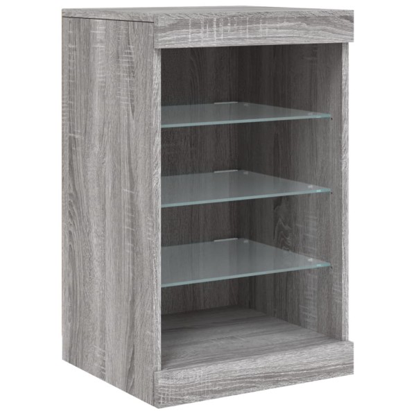 Aparador con luces LED gris Sonoma 123x37x67 cm Aparador con luces LED gris Sonoma 123x37x67 cm