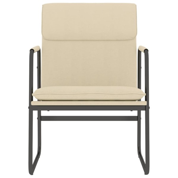 Sillón de relax tela color crema 55x64x80 cm