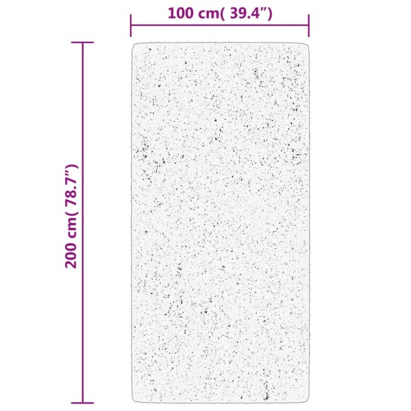 Alfombra de pelo corto suave lavable HUARTE gris 100x200 cm Alfombra de pelo corto suave lavable HUARTE gris 100x200 cm