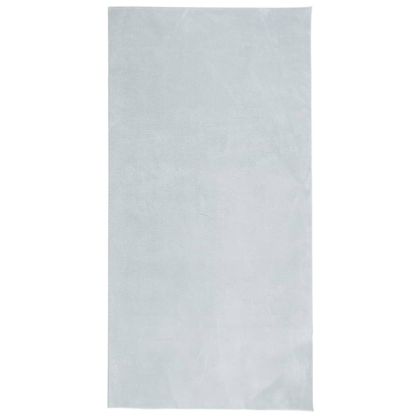 Alfombra de pelo corto suave lavable HUARTE azul 100x200 cm