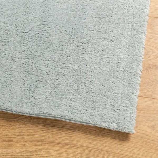 Alfombra de pelo corto suave lavable HUARTE azul 100x200 cm