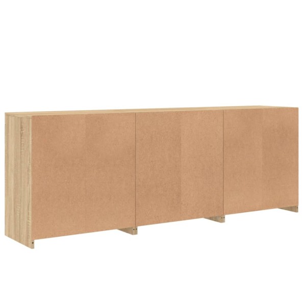 Aparador con luces LED roble Sonoma 181,5x37x67 cm Aparador con luces LED roble Sonoma 181,5x37x67 cm