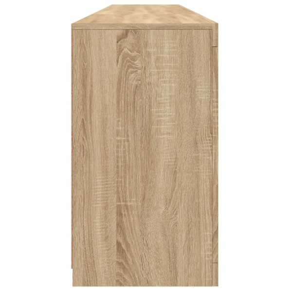 Aparador con luces LED roble Sonoma 202x37x67 cm Aparador con luces LED roble Sonoma 202x37x67 cm