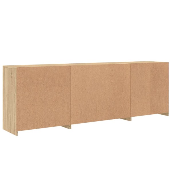 Aparador con luces LED roble Sonoma 202x37x67 cm Aparador con luces LED roble Sonoma 202x37x67 cm