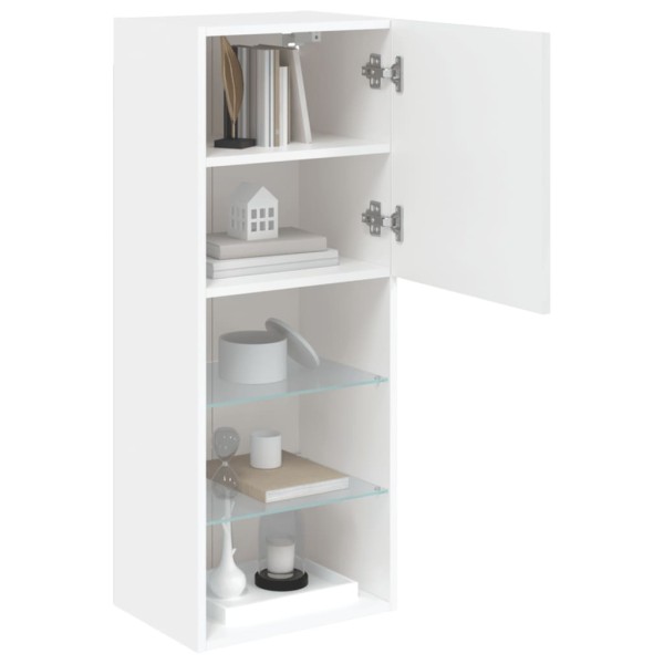 Mueble para TV con luces LED blanco 40,5x30x102 cm Mueble para TV con luces LED blanco 40,5x30x102 cm