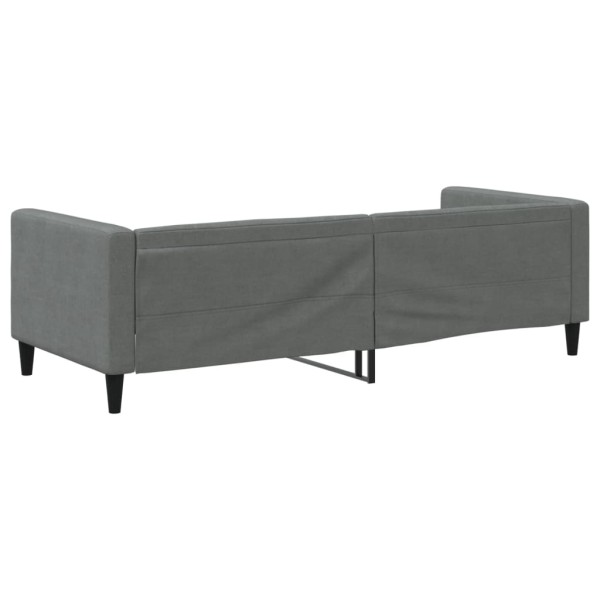 Sofá cama tela gris oscuro 80x200 cm Sofá cama tela gris oscuro 80x200 cm