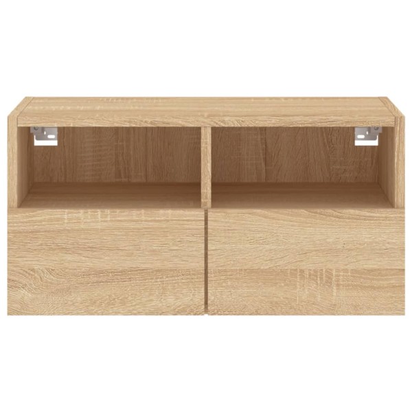 Mueble de TV de pared madera ingeniería roble Sonoma 60x30x30cm Mueble de TV de pared madera ingeniería roble Sonoma 60x30x30cm