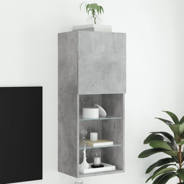 Mueble para TV con luces LED gris hormigón 40,5x30x102 cm Mueble para TV con luces LED gris hormigón 40,5x30x102 cm