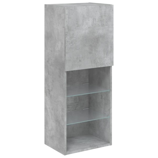 Mueble para TV con luces LED gris hormigón 40,5x30x102 cm Mueble para TV con luces LED gris hormigón 40,5x30x102 cm