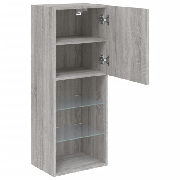 Mueble para TV con luces LED gris Sonoma 40,5x30x102 cm Mueble para TV con luces LED gris Sonoma 40,5x30x102 cm