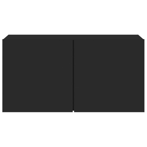 Mueble para TV de pared negro 80x30x41 cm Mueble para TV de pared negro 80x30x41 cm