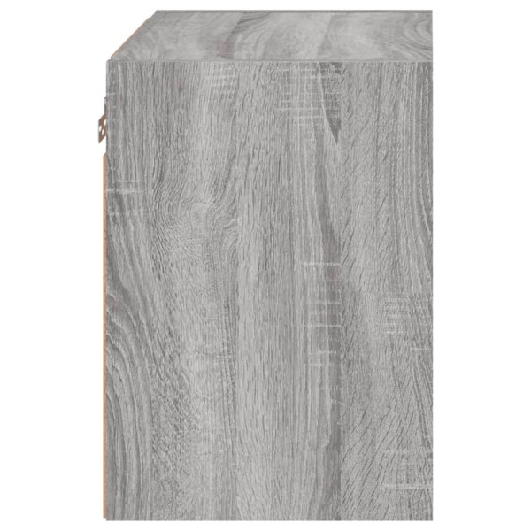 Mesita de noche de pared con luces LED gris Sonoma Mesita de noche de pared con luces LED gris Sonoma