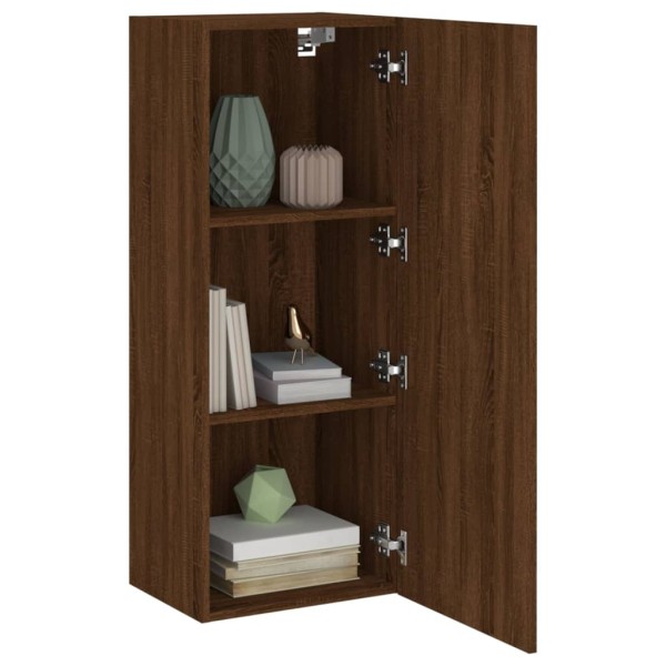 Mueble de TV de pared madera marrón roble 40,5x30x102 cm Mueble de TV de pared madera marrón roble 40,5x30x102 cm