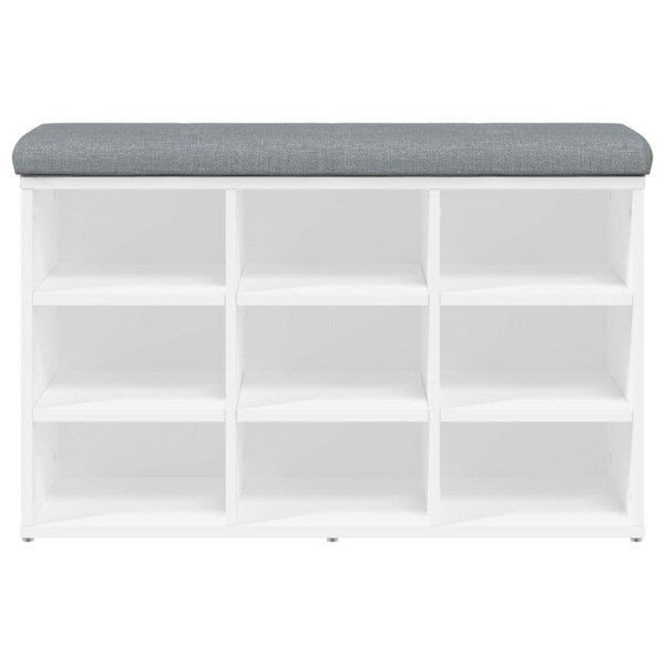 Banco zapatero madera de ingeniería blanco 82x32x50 cm Banco zapatero madera de ingeniería blanco 82x32x50 cm