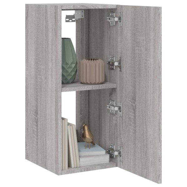 Mueble de TV de pared con luces LED gris Sonoma 30,5x35x70 cm Mueble de TV de pared con luces LED gris Sonoma 30,5x35x70 cm