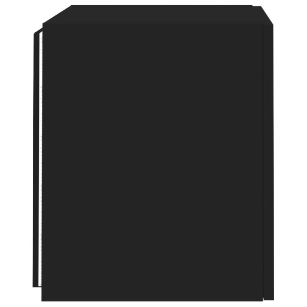 Muebles de TV de pared con luces LED 2 uds negro 40,5x35x40 cm Muebles de TV de pared con luces LED 2 uds negro 40,5x35x40 cm