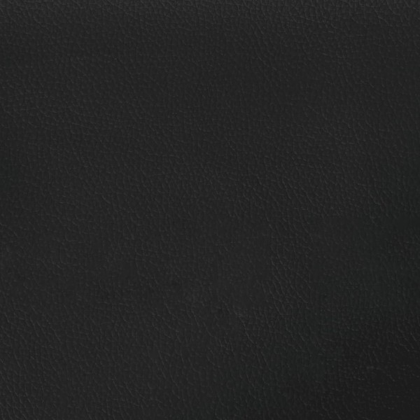 Sofá cama cuero sintético negro 90x200 cm