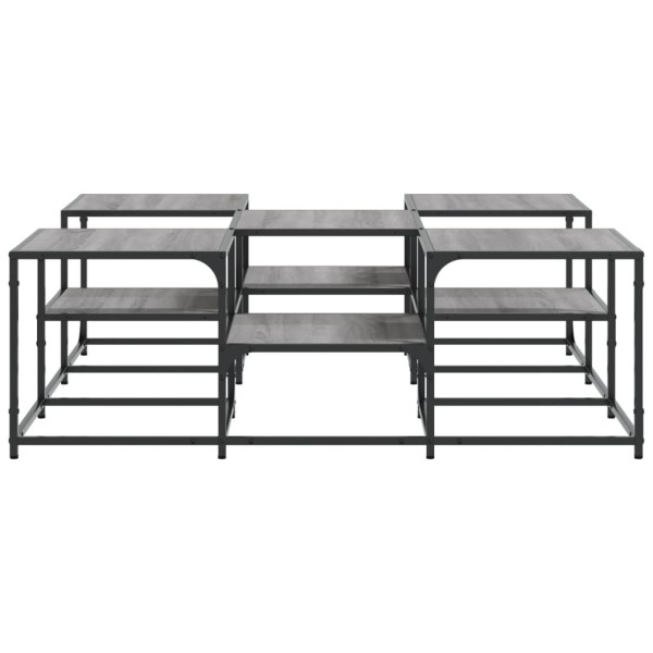Mesa de centro madera de ingeniería gris Sonoma 121x121x40 cm Mesa de centro madera de ingeniería gris Sonoma 121x121x40 cm