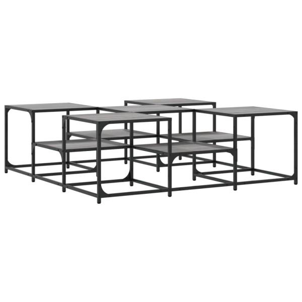 Mesa de centro madera de ingeniería gris Sonoma 121x121x40 cm Mesa de centro madera de ingeniería gris Sonoma 121x121x40 cm
