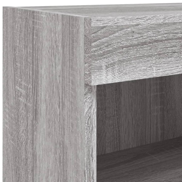 Muebles TV pared con LED 8 pzas madera ingeniería gris Sonoma Muebles TV pared con LED 8 pzas madera ingeniería gris Sonoma