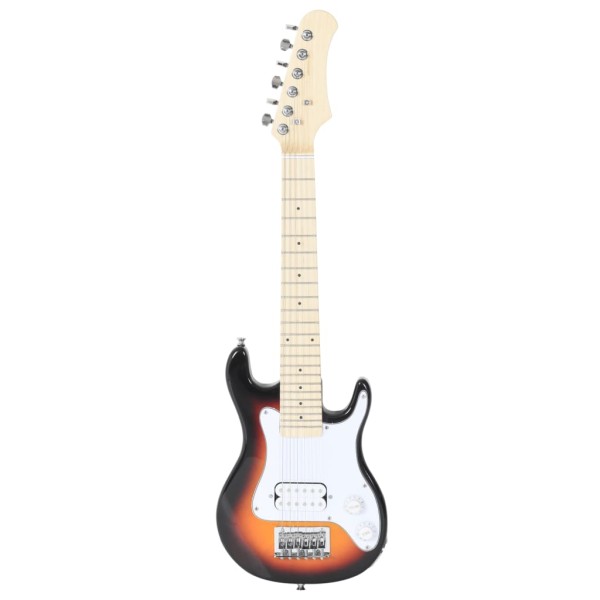 Guitarra eléctrica para niños con funda marrón y blanco 3/4 30" Guitarra eléctrica para niños con funda marrón y blanco 3/4 30"