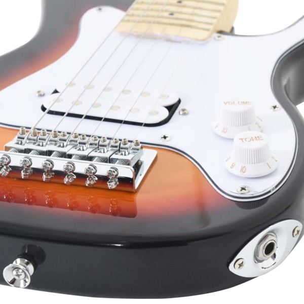 Guitarra eléctrica para niños con funda marrón y blanco 3/4 30" Guitarra eléctrica para niños con funda marrón y blanco 3/4 30"