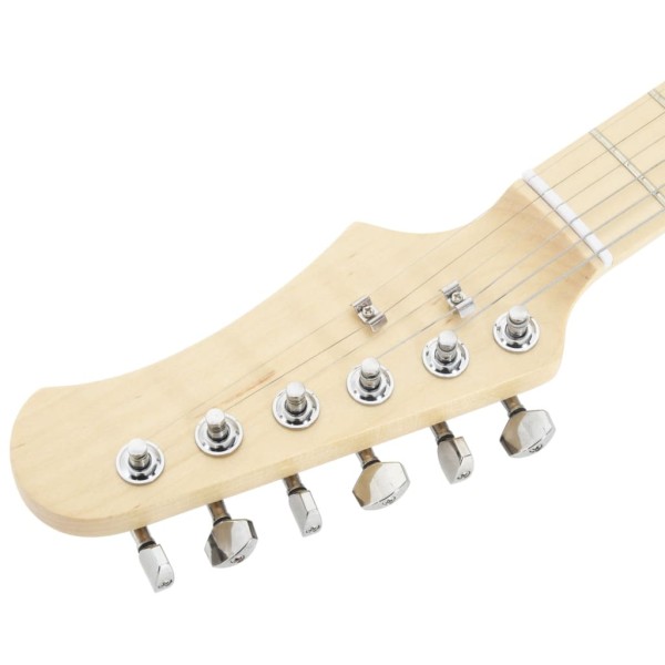Guitarra eléctrica para niños con funda marrón y blanco 3/4 30" Guitarra eléctrica para niños con funda marrón y blanco 3/4 30"