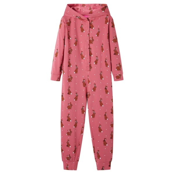 Mono infantil con capucha rosa viejo 104 Mono infantil con capucha rosa viejo 104